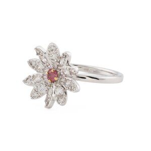 SWAROVSKI Pink/Silver Eternal Flower Ring